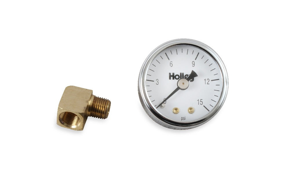 Holley Mechanical Fuel Pressure Gauge, 1 1/2