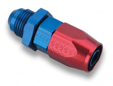 Earls 840110  Straight 7/8-14 (AN-10) to -10 Hose End - Blue/Red