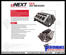 Load image into Gallery viewer, Dart LS NEXT Chevrolet LS Gen III Iron Block – 4.000-4.125 In. Bore, 9.240-9.450 In. Deck