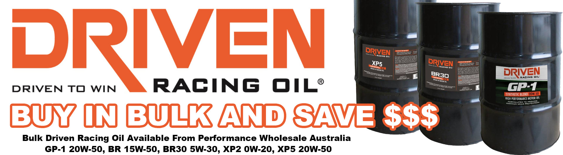 Buy Driven Racing Oils in bulk and save, available from Performance Wholesale Australia
