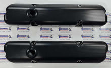 Load image into Gallery viewer, PWW Billet Valve Covers Anodised Black Suit Holden V8 EFI Heads ~ -12 ORB Female Fittings
