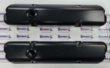 Load image into Gallery viewer, PWW Billet Valve Covers Anodised Black Suit Holden V8 EFI Heads ~ -12 ORB Female Fittings
