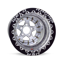 Load image into Gallery viewer, Weld Racing Aluma Star Single Beadlock, 15" x 8", 3" Backspace, 4.75" Chev Bolt Pattern, Polished Centre/Black Beadlock