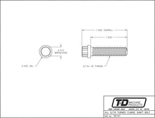 Load image into Gallery viewer, T &amp; D Stand Bolt 05101 5/16″-18 x 1 1/4″, 12 Point With Turned Flange
