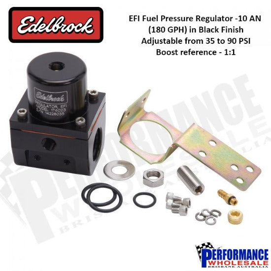 Edelbrock EFI By Pass Fuel Pressure Regulator 35 to 90 PSI, 1:1 Boost Reference