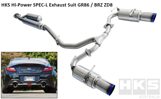 HKS Hi Power Spec L Exhaust Suit GR86 / BRZ ZD8 – Performance