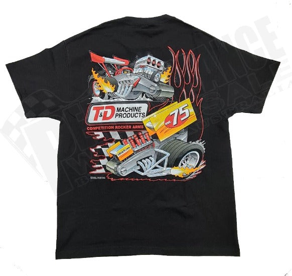 T&D Machine Products T-Shirt ~ Sprintcar & Front Engine Dragster ~ Black