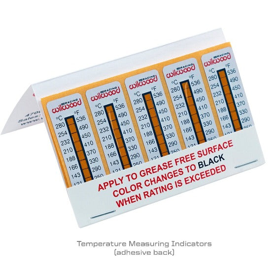 Wilwood Temperature Strips ~ Record Peak Temperatures During Track Sessions