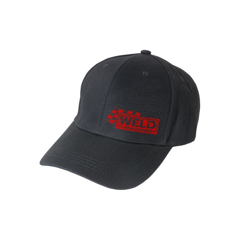 Weld Racing Hat ~ Black With Red embroidered logo on lower left