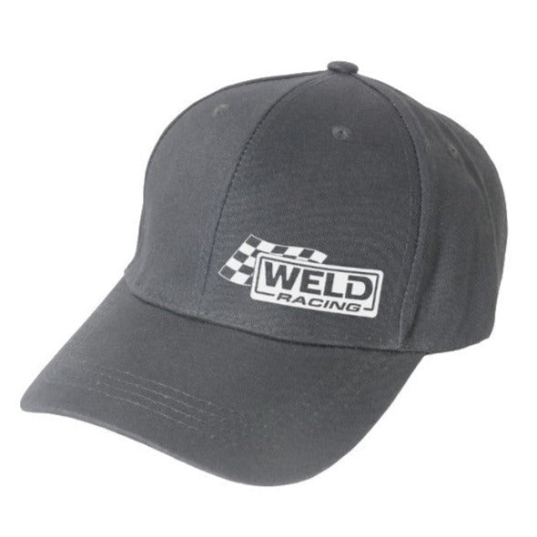 Weld Racing Hat ~ Grey With White embroidered logo on lower left