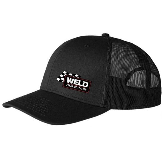 Weld Racing Heritage Hat ~ Black With embroidered logo on lower left