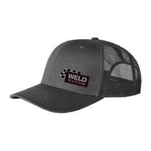 Load image into Gallery viewer, Weld Racing Heritage Hat ~ Charcoal With embroidered logo on lower left
