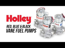 Load and play video in Gallery viewer, Holley 140 GPH Black® Electric Fuel Pump Suit Carby Engines ~ Compatible With Gasoline, Alcohol or Methanol Fuels
