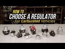 Load and play video in Gallery viewer, Holley HP Billet Carburettor Fuel Pressure Regulator Return Style From 4.5 to 9 PSI