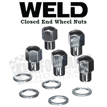 Weld Racing Closed End Wheel Nuts, 1/2-20 Thread, 5 Pack, Suit V-Series, Alumastar, Magnum