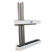 Load image into Gallery viewer, HRP Torsion Bar Rack White Powder Coated Holds 24 Torsion Bars
