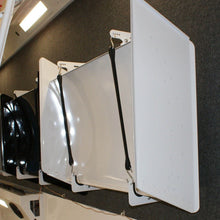 Load image into Gallery viewer, HRP Wall Mount Adjustable Front Wing Holder White Powder Coat
