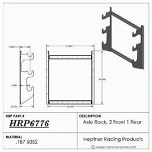 Load image into Gallery viewer, HRP Axle Rack Holds 2 Front &amp; 1 Rear White Powder Coat
