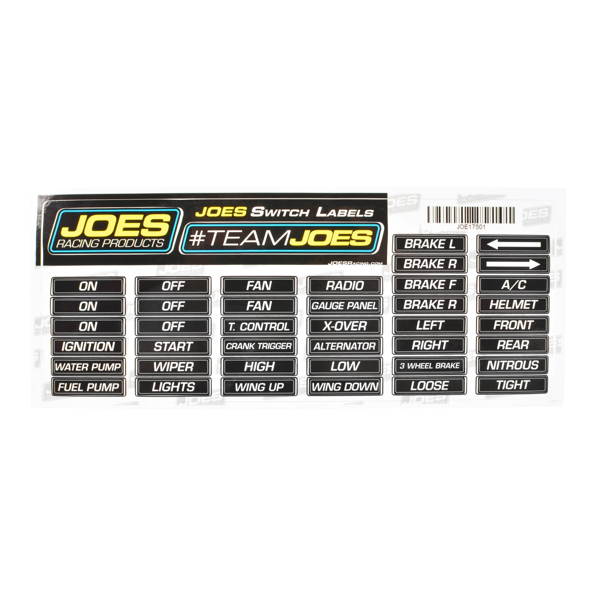 Joes Switch Panel Labels ~ 40 Different Labels