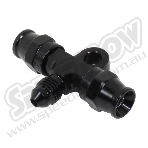 Speedflow 200 Series Hose End Tee with Male & Bracket