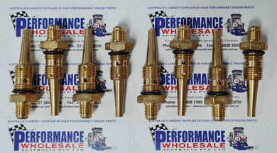 Kinsler Nozzles, 590 Flow, Set of (8), 1/2-20 Thread , With 1.0″ Long ‘TT’ Style Deflectors