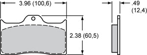 Wilwood Inboard Brake Pad Suit Steel Rotor