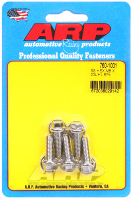ARP Metric Thread Bolt Kit Stainless M6 x 1.00 20mm UHL, 5 Pack