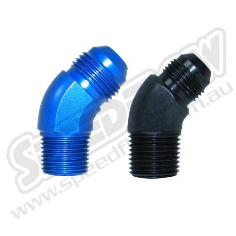 Speedflow AN Flare to NPT 45 Degree Adapters