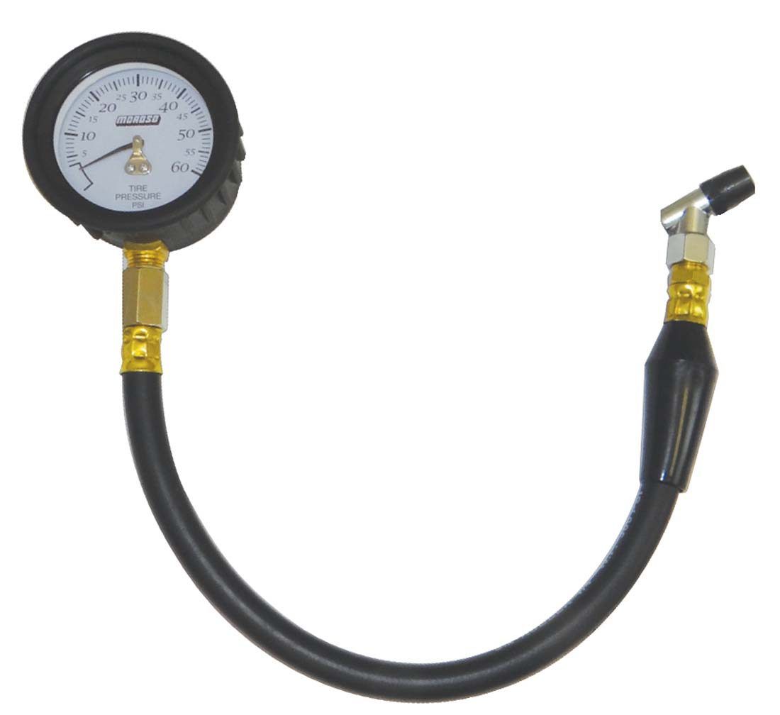 Moroso Garage Series Tyre Pressure Gauge, Dial Type, 0-60 PSI