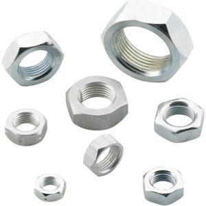 FK Bearings LH Steel Jam Nut  5/8in Unf 3/8in Wide Hex 15/16in