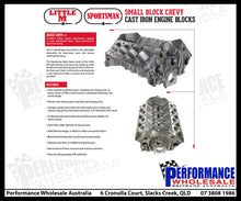 Load image into Gallery viewer, Dart Little M Sportsman Chevrolet Small Block Iron Block – 4.000-4.125 In. Bore, 9.025 In. Deck
