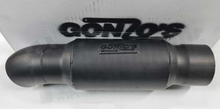 Load image into Gallery viewer, Gonzo Racing Muffler 3.5&quot; in/out, Expand Entry, With Turndown
