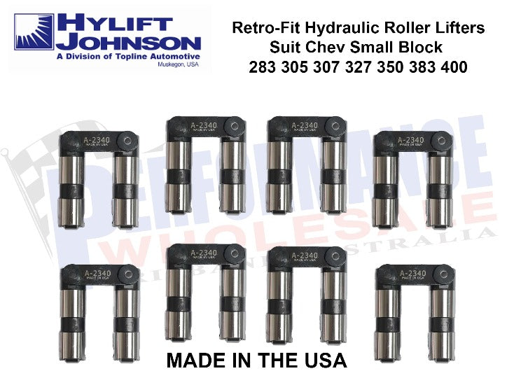 Hy-lift Johnson Retro-Fit Hydraulic Roller Tie Bar Lifters Suit Small Block Chevy 283-400ci