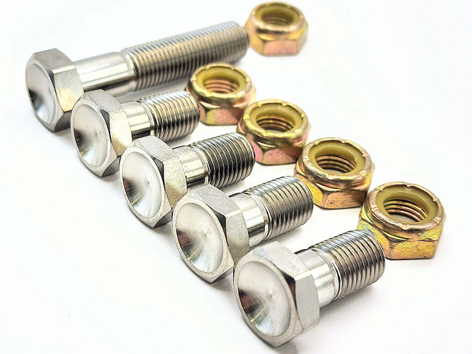 BK Ti Components Titanium Aero Wing Tree Bolt Kit 4 of 3/8 Unf x 3/4in 1 of 3/8 Unf x 1 3/4in 5 of 3/8 Unf Aircraft Nylocs