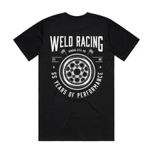 Load image into Gallery viewer, WELD Racing Black Large Tee Shirt With Heritage Crest
