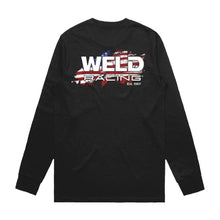 Load image into Gallery viewer, WELD Racing Black XL Long Sleeve Tee Shirt with USA Splash Logo
