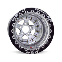 Load image into Gallery viewer, Weld Racing Aluma Star Single Beadlock, 15&quot; x 8&quot;, 4&quot; Backspace, 4.75&quot; Chev Bolt Pattern, Polished Centre/Black Beadlock
