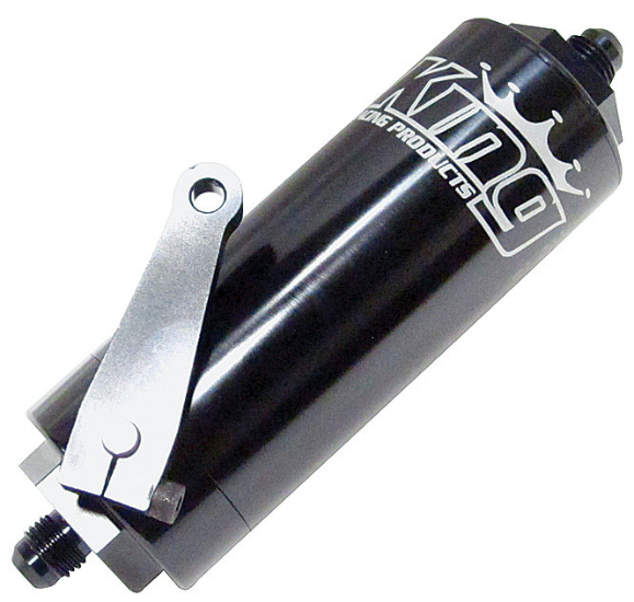 King Billet Fuel Filter With Shut Off Valve With 100 Micron Element
