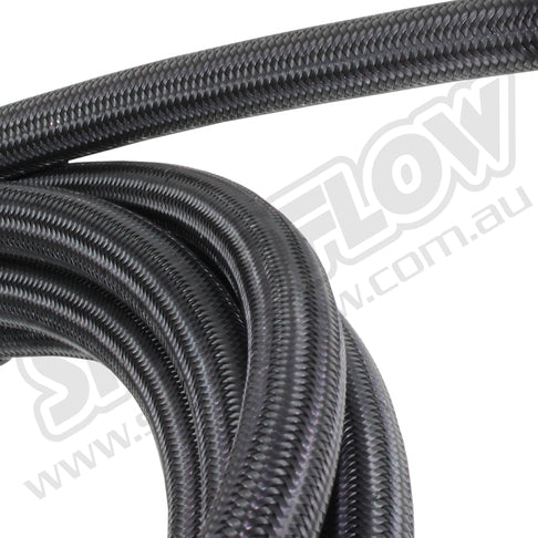 Speedflow 200 Series Teflon Black Anodised Braided Hose ~ 5 Metre Length