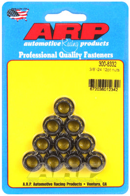 ARP 3/8-24 12pt, Nut Kit 10 Pack