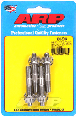 ARP Accessory Stud Kit  M8 X 1.25 X 51mm, Broached, 4 Pieces