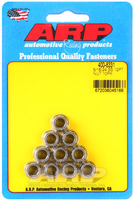 ARP 5/16-24 SS 12pt, Nut Kit Stainless Steel 10pk