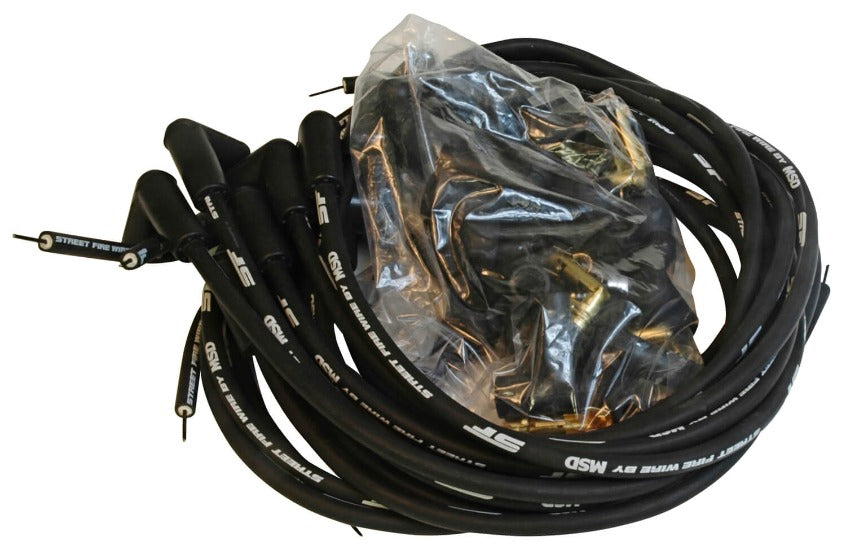 MSD Street-Fire Spark Plug Wire Set 8 Cylinder 90°, Sock/ HEI, Universal