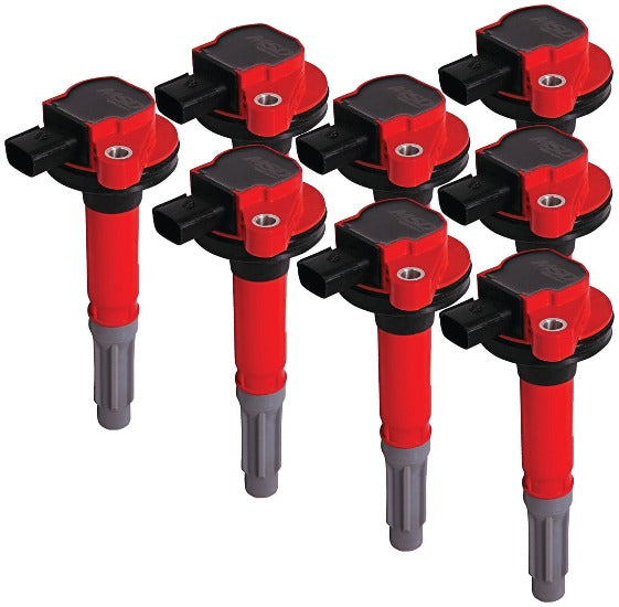 MSD Ignition Coils 2011-2016 Ford 5.0L Coyote Engines, Red, 8-Pack