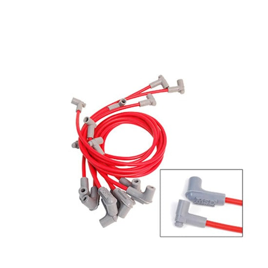 MSD 8.5mm Super Conductor Ignition Lead / Wire Set for SBC Sprintcar, Close Fit, Red
