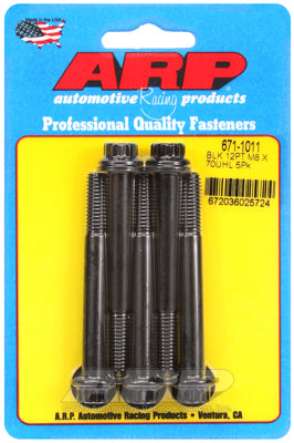 ARP Kit #: 671-1011  Metric Thread Bolt Kit 8740 Chrome Moly M8 x 1.25 70mm UHL  Socket Size: 10mm 12pt