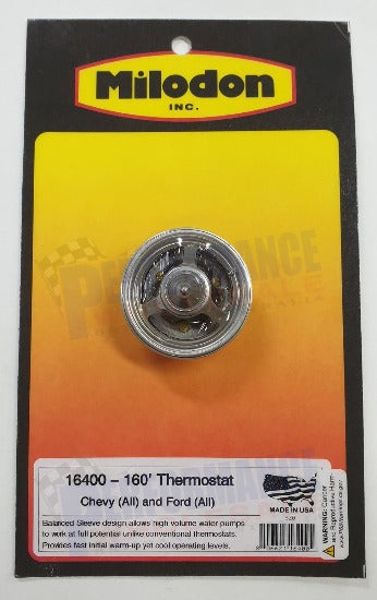Milodon High Flow Thermostat Suit Chev / Ford 160° F