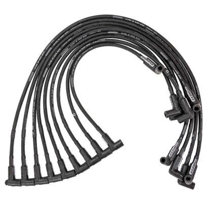 Moroso Ultra 40 Custom Fit Ignition Lead Set, Black Wire, SBC, Sprint Car, HEI
