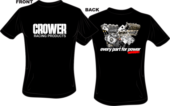 Crower Racing Products with Engine T-Shirt