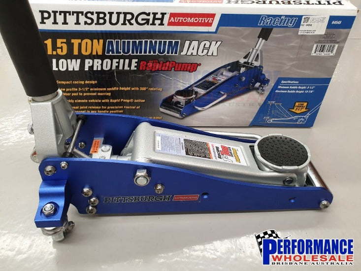 Pittsburgh Aluminium Low Profile Racing Jacks with Rapid Pump